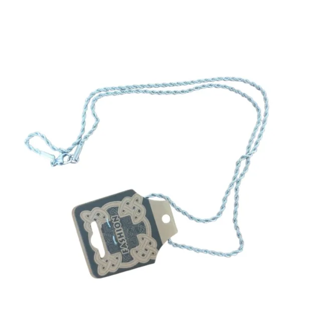 Rope Chain with lobster clasp, Stainless steel, 2.1mm wide, 50.8cm