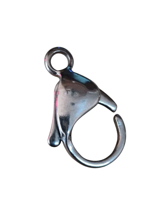 Stainless steel lobster clasp 19mm, Silver