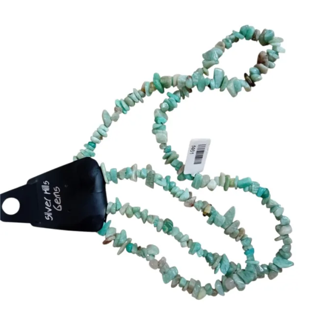 Amazonite chip bead string, 80cm