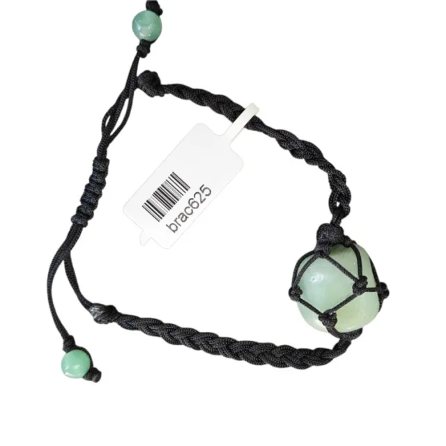 Woven tumble bracelet, Green Aventurine, adjustable