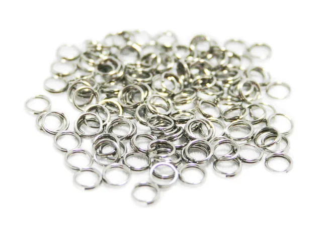 100 x Splitpring in stainless steel, 0.6x7mm
