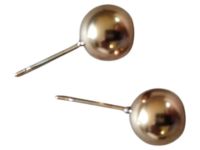 1 pair ball stud earring, 8mm ball, stainless steel rose gold