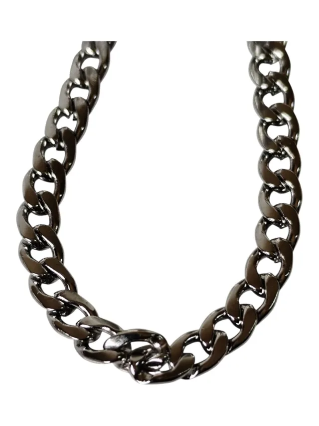 Stainless steel flat curb chain, 7x10mm, 1 meter
