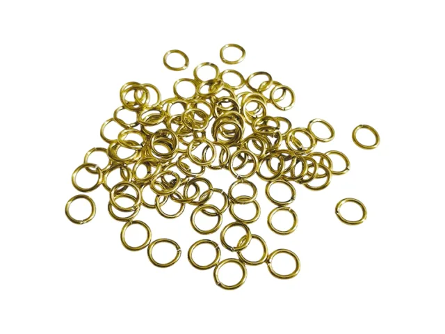 Assorted Gold color Stainless steel jumprings, 4-10mm