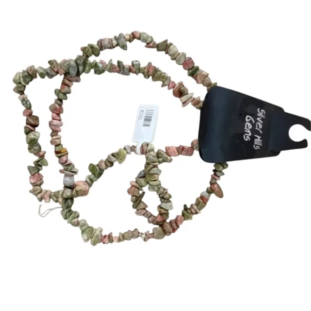 Unakite chip string, 80cm