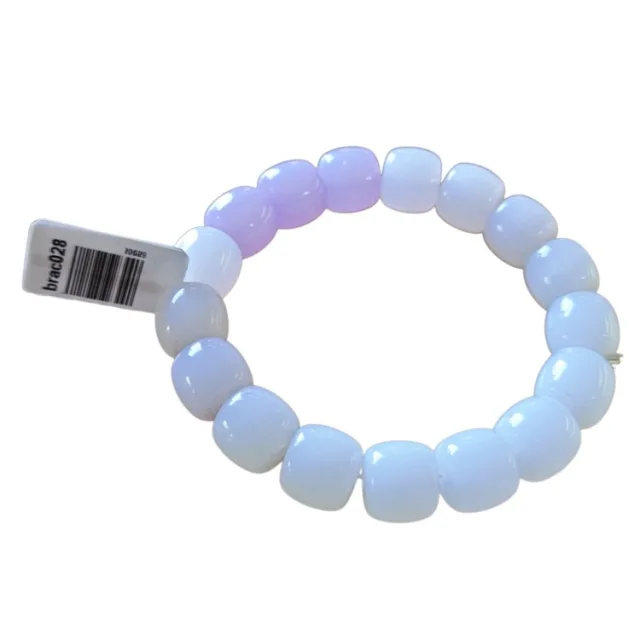 Ombre resin bracelet, purple, stretchcord