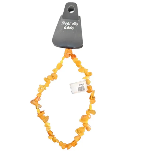Amber chip string, side-drilled, 40cm