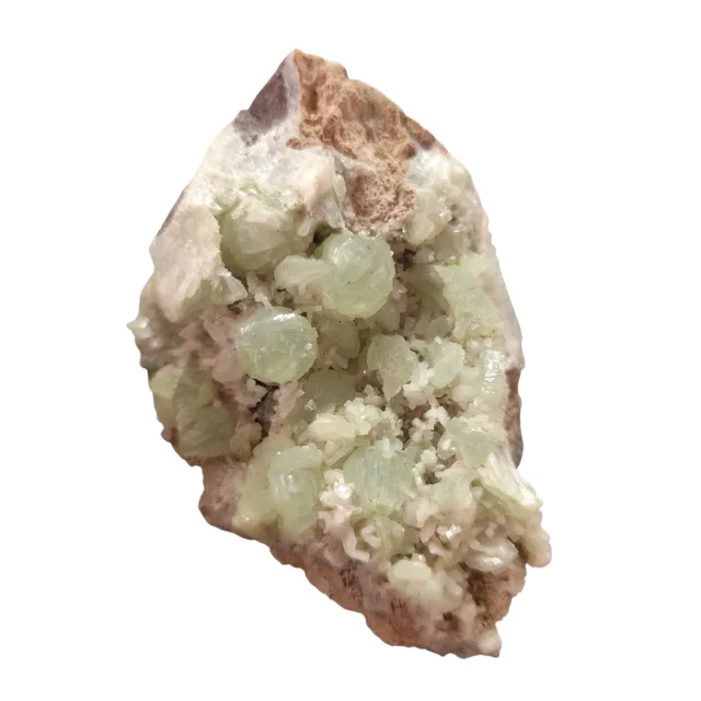 Large hand size prehnite on matrix 10cm high
