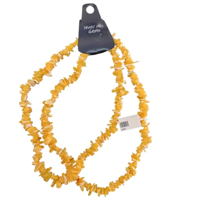 Yellow shell chip string, 8-10mm, 80cm
