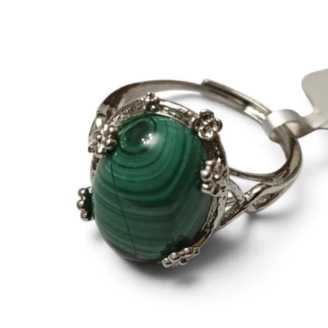 Malachite Cabochon Dress Ring