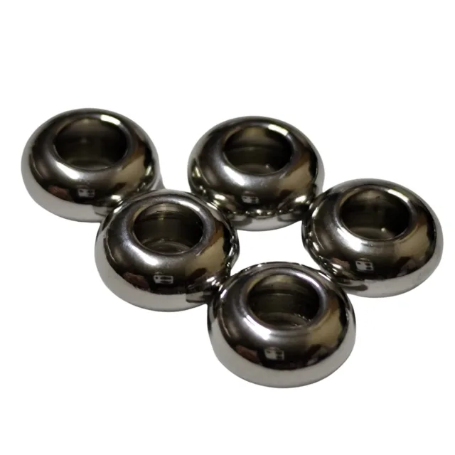 5x Round bead in stainless steel, 8x4mm
