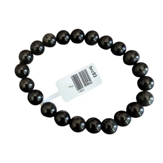 Obsidian bead bracelet 8mm