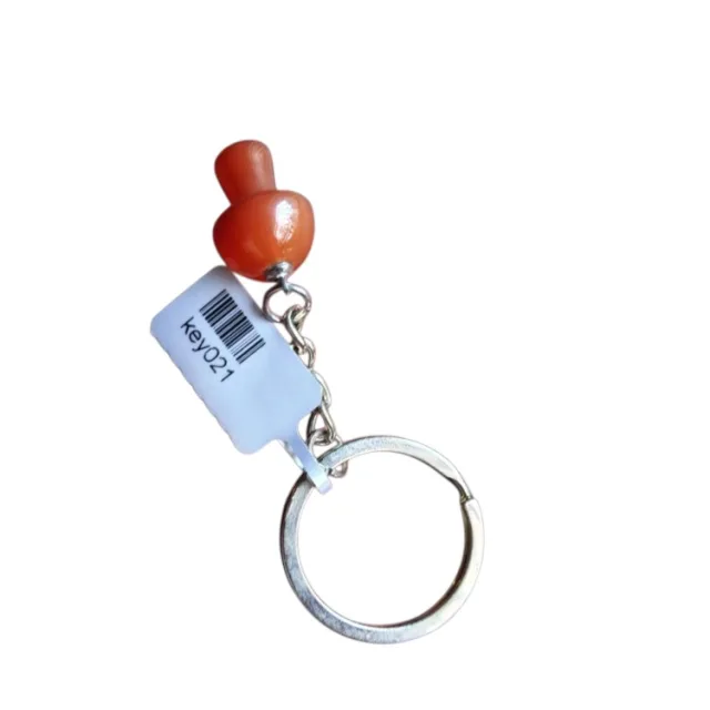 Gemstone mushroom keychain, assorted, 80mm