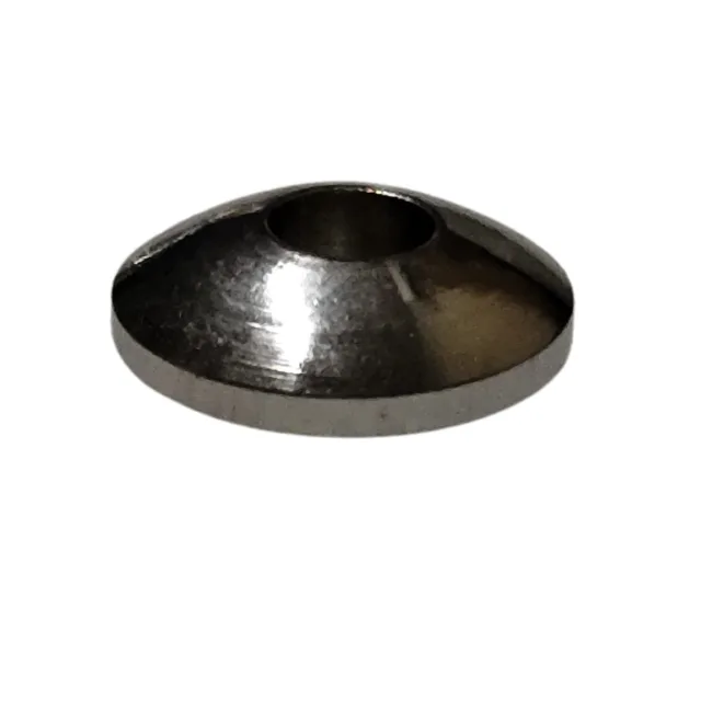 10x Saucer shape bead in stainless steel, 6x2.7mm