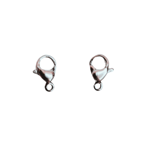 2 x Lobster clasps, Stainless steel, 9mm