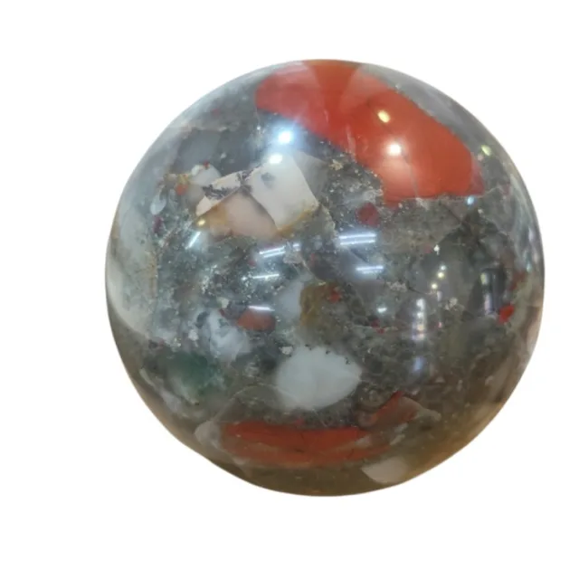 Swazi Bloodstone sphere,15.2cm (Roughly the size of a Cereal Bowl Rim)