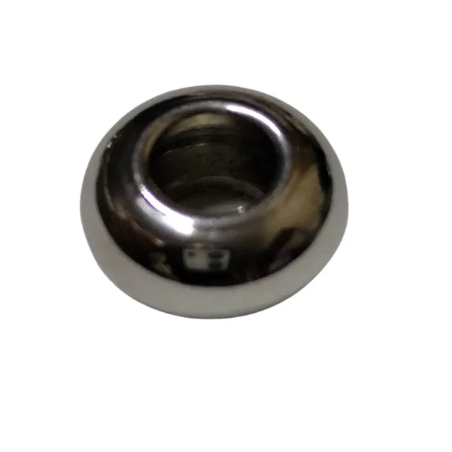 5x Round bead in stainless steel, 8x4mm