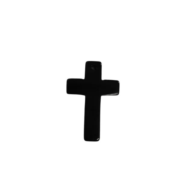 Black Onyx Cross pendant, 31mm