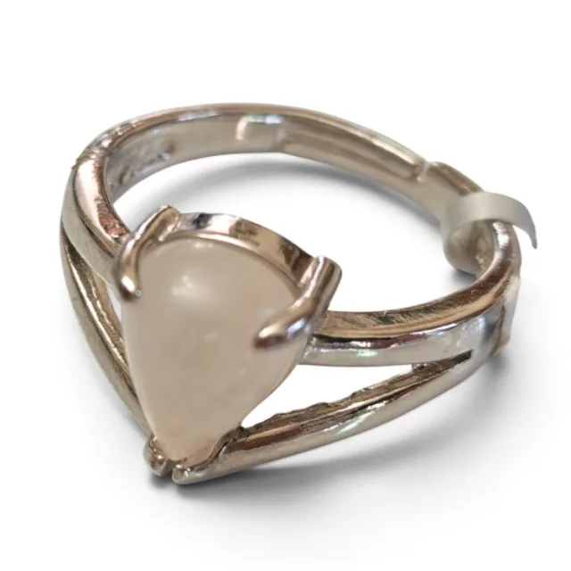 Mixed teardrop gemstone ring, adjustable sizes. Various gemstones.