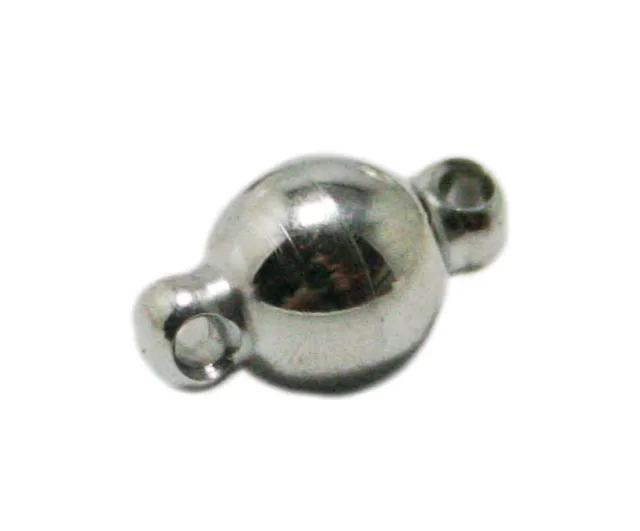 Stainless steel magnetic clasp, 6mm