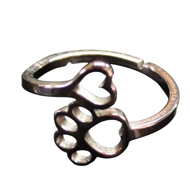 Animal lovers ring, Stainless steel, adjustable