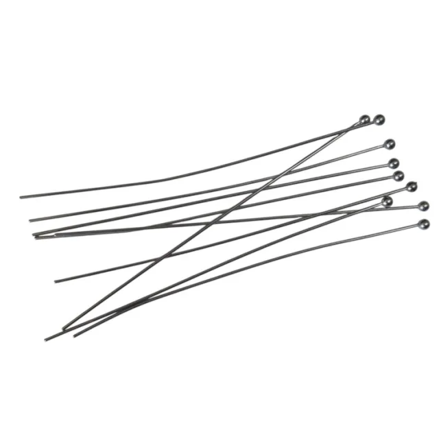 10x Silver Ball Head pins, 0.7 x70mm, Stainless steel
