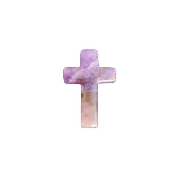Amethyst Cross pendant, 31mm