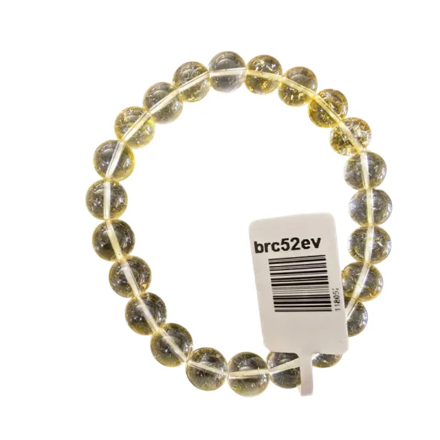 Yellow glass bracelet 8mm