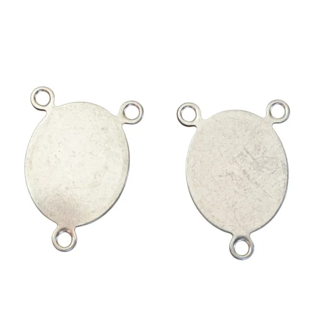 Catholic rosary connector, stainless steel. 2 pcs