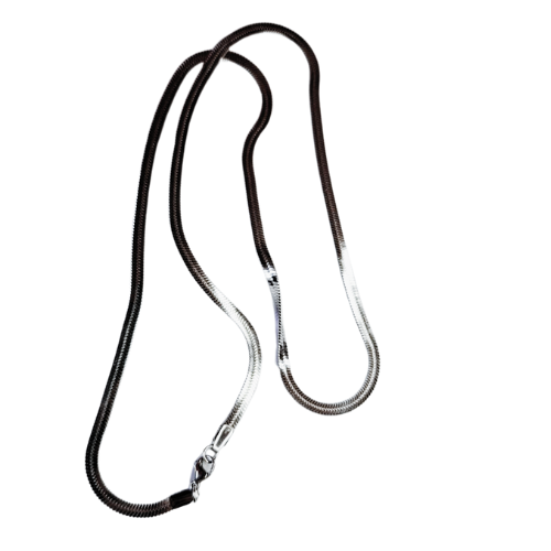 Blade Chain with lobster clasp, Stainless steel, 3mm wide, 60.5cm