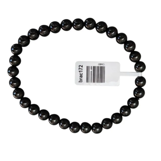 Black Onyx bead bracelet, 6mm