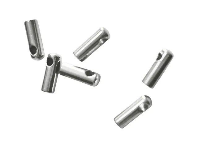 Pair of end caps for 1mm string in stainless steel