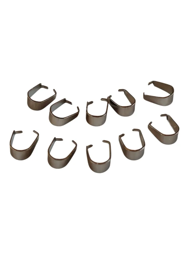 10 x Stainless steel pinch bail, 2 x 9.5mm