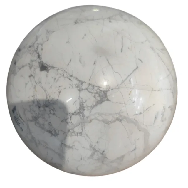 White Howlite sphere, 15.5cm (Roughly the size of the rim of medium cereal bowl)