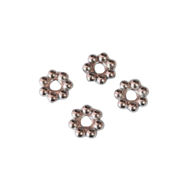 Daisy bead, Stainless steel, 1.5 x 5.5mm