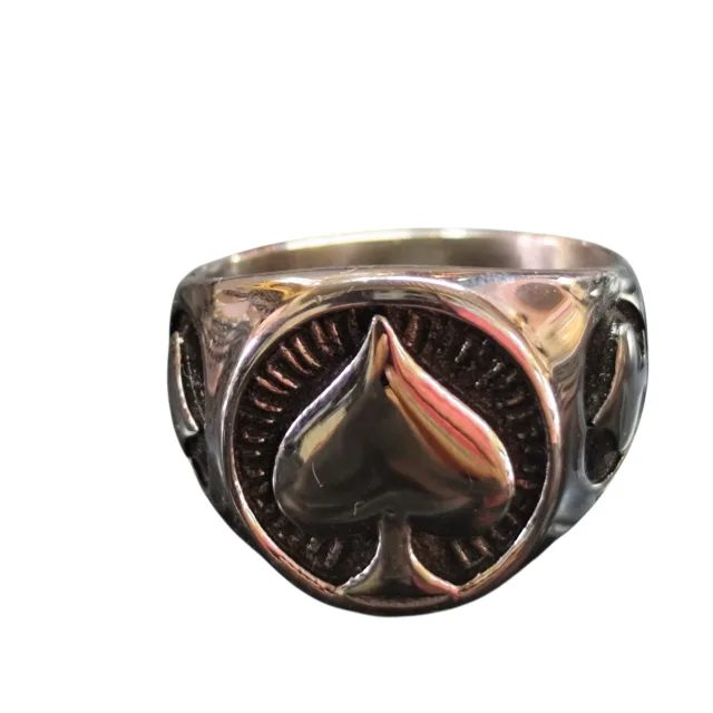 Stainless steel Spade statement ring, Assorted sizes