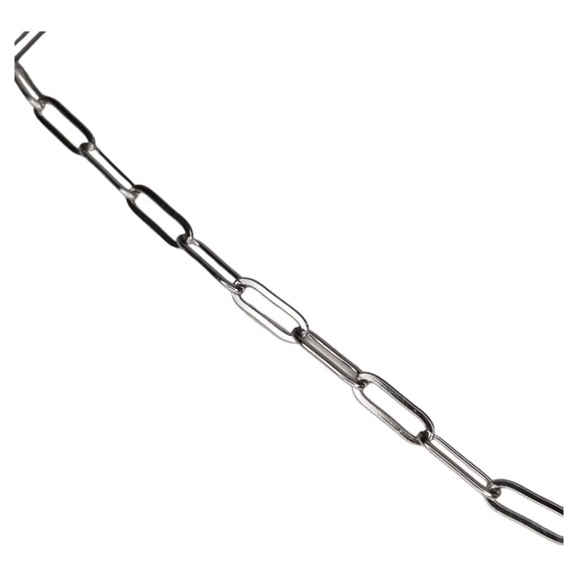 Stainless Steel paperclip chain, 4x12mm, 50cm