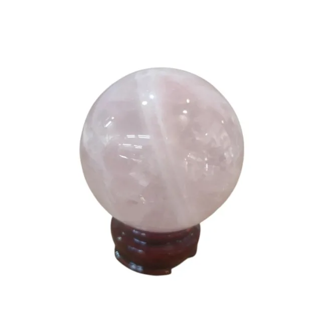 Rose Quartz Sphere on stand, 9cm high