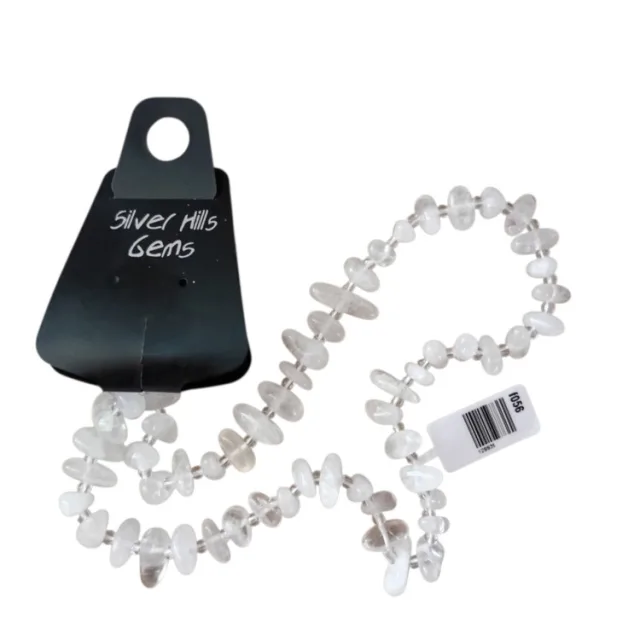 Snow Quartz chipstring, A Grade, 40cm