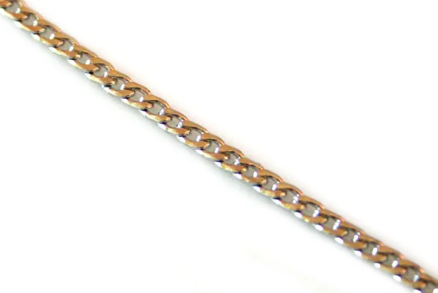 Stainless steel chain, 2mm flat curb, 1 meter