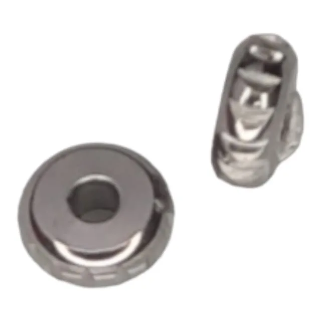 2x Rondelle bead in stainless steel, 2x5mm