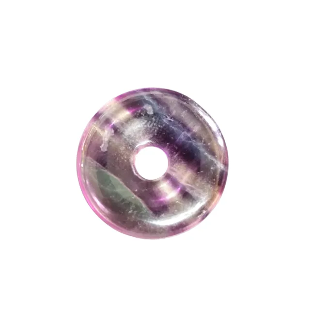 Rainbow fluorite Donut, 20mm