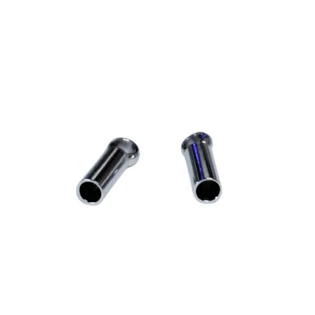 Pair of end caps for 1-1.5mm string in stainless steel