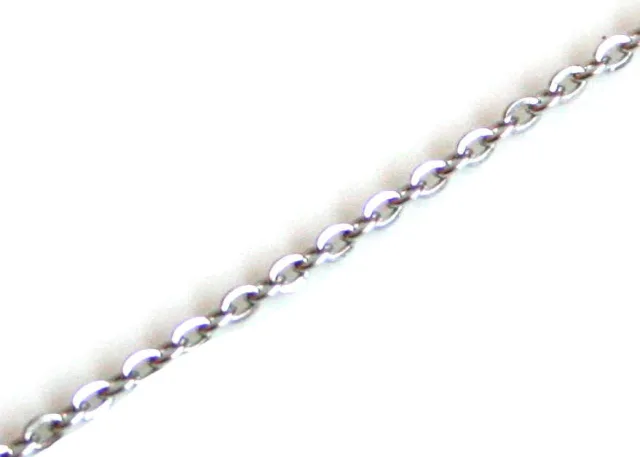 Stainless steel chain w lobster clasp, 1 mm, 45cm