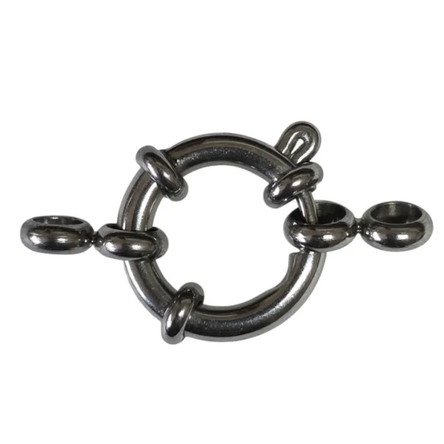 Stainless steel spring ring sailor clasp, 14mm