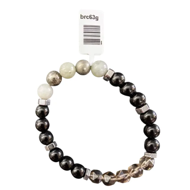 Mixed stone bracelet on stretchcord