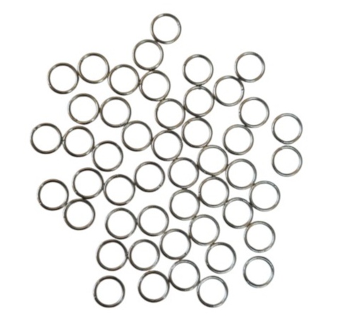 50x Jumpring in stainless steel 0.6x5mm