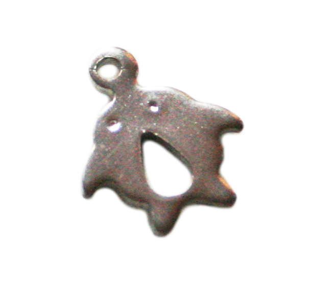 4 x Penguin charm in stainless steel, 12mm