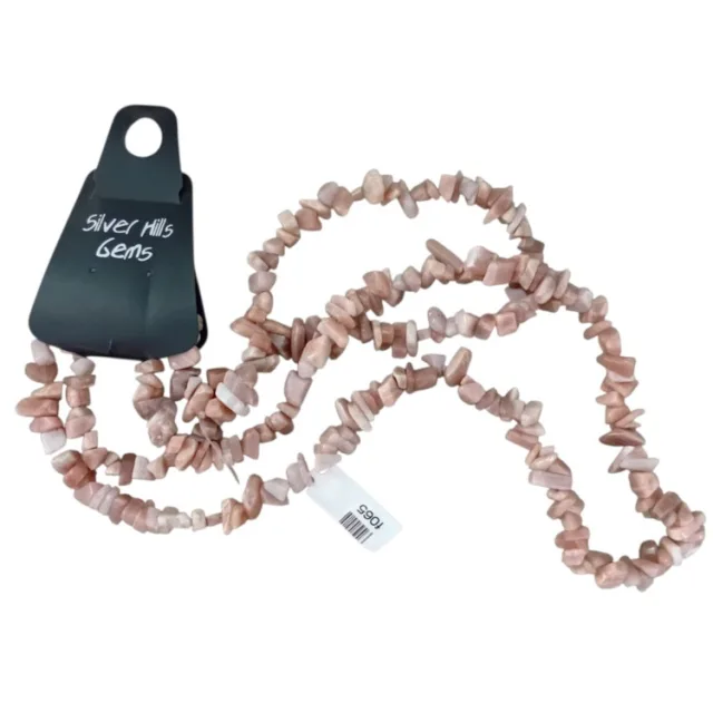 Sunstone chip string, 80cm long
