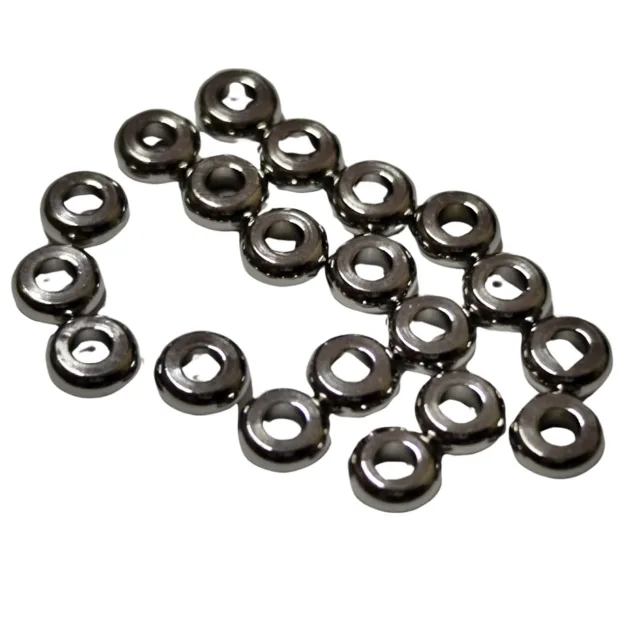 20x Disc bead in stainless steel, 4x1.5mm
